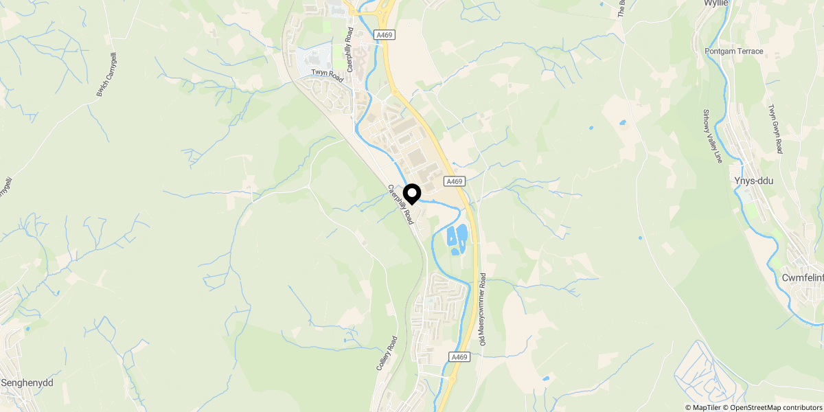 Approximate location of Bryngwennol, Llanbradach, Caerphilly, CF83 3PR