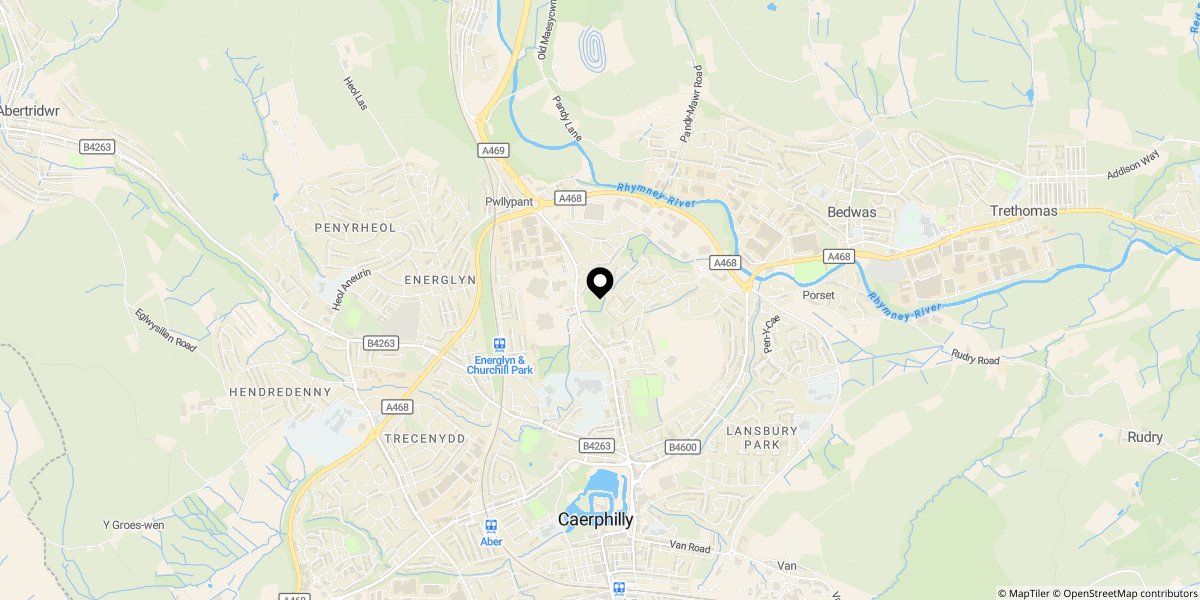 Approximate location of Heol Y Ddol, Caerphilly, CF83 3JF