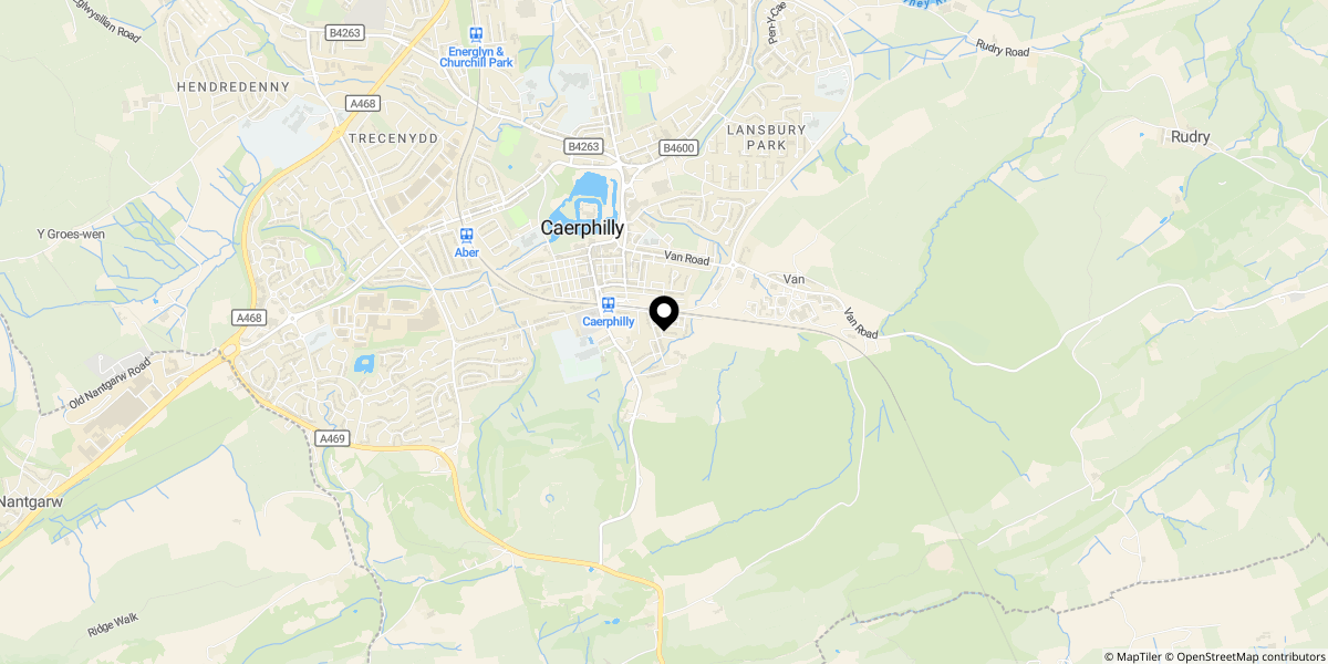 Approximate location of Underwood, Caerphilly, CF83 1HW