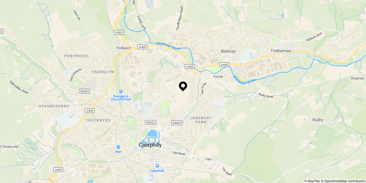 Approximate location of Bedwas Road, Caerphilly, CF83 3AW
