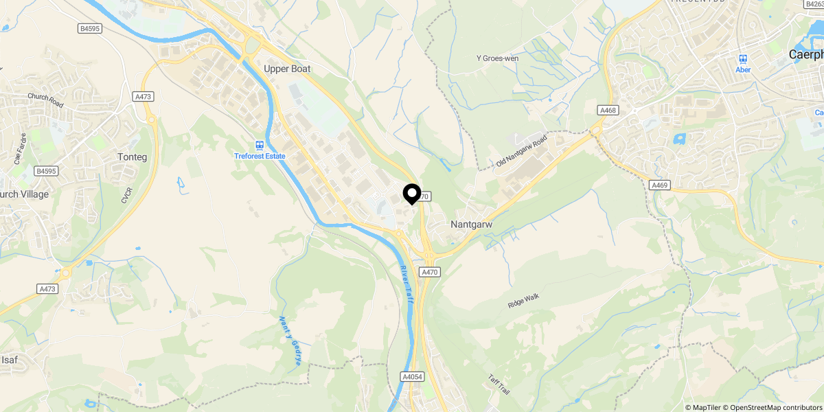 Approximate location of Quarry Street, Nantgarw, Cardiff, CF15 7SY