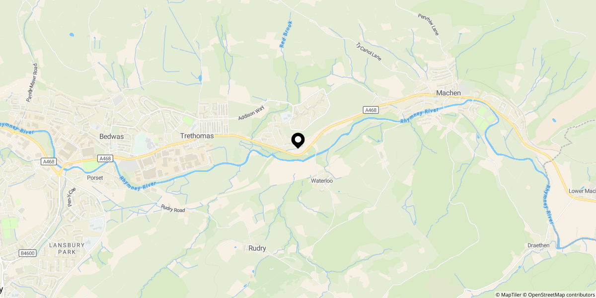 Approximate location of Gate Field Close,  Bedwas, Caerphilly, CF83 8JR