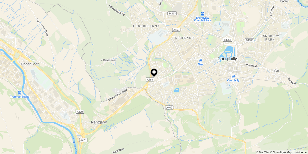 Approximate location of Drum Tower View, Caerphilly, Caerphilly County Borough, CF83 2XY