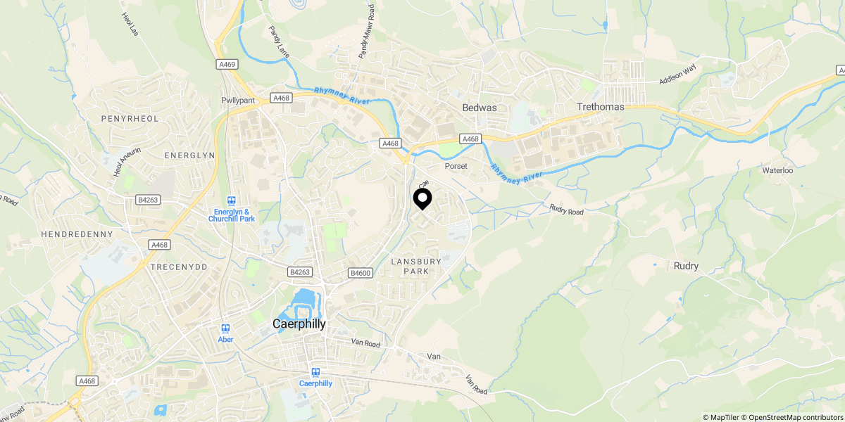Approximate location of Pen Y Cae, Caerphilly, CF83 3BX